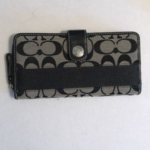 Real Coach, black wallet.